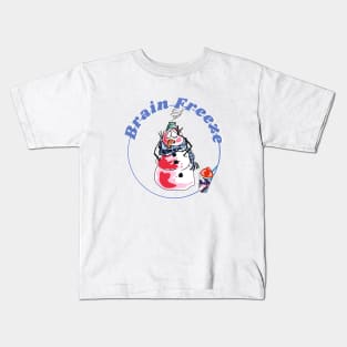 Brain Freeze Slushie Snowman Kids T-Shirt